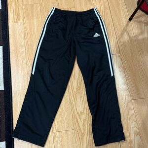 Adidas Black Joggers with White Stripes